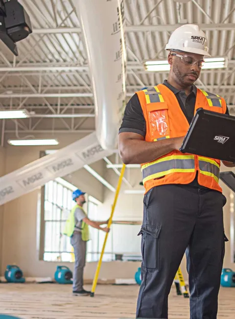 SRM employee with client